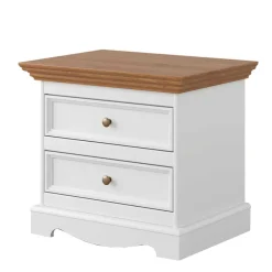 Wohnen Landhaus Nachtkommode mit zwei Schubladen - Bordona