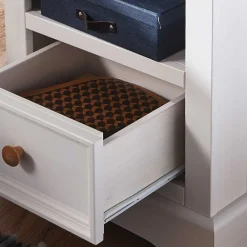 Wohnen Landhaus Nachtschrank in Weiß & Eichefarben - Envicron