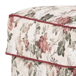 Wohnen Barhocker|Hocker*Landhaus Polsterhocker mit Vintage Blumen Muster - Baonga
