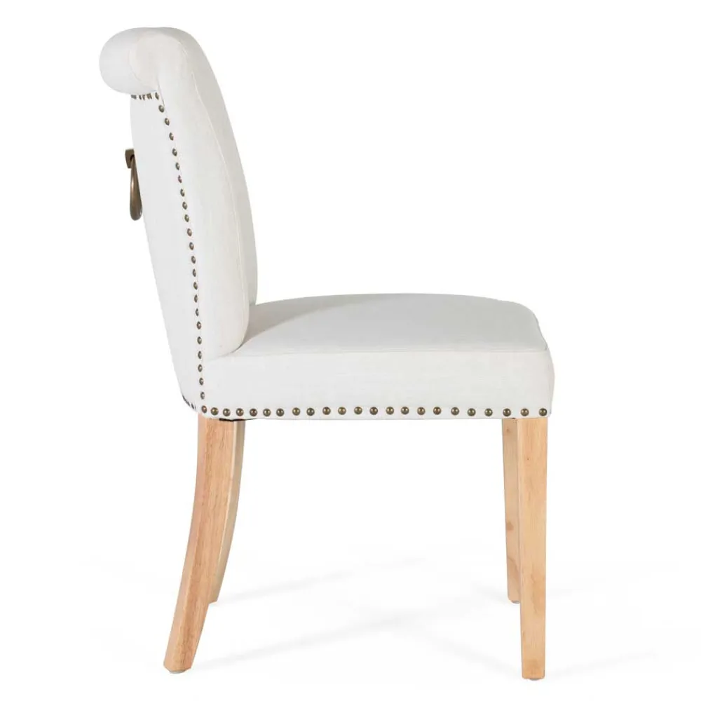 Wohnen Vintage Möbel*Landhaus Polsterstühle in Beige - Milwana (2er Set)