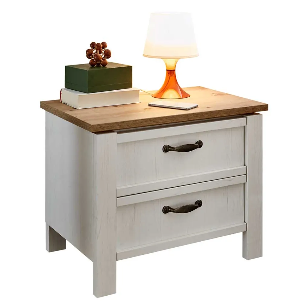 Wohnen Schlafzimmer Komplett*Landhaus Schlafzimmer für eine Person - Malvissa I (dreiteilig)