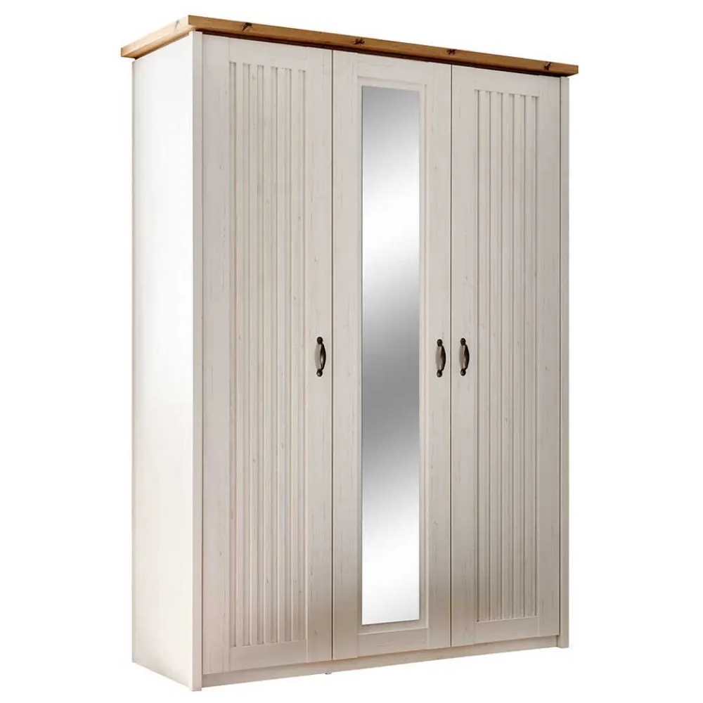 Wohnen Schlafzimmer Komplett*Landhaus Schlafzimmer für eine Person - Malvissa I (dreiteilig)