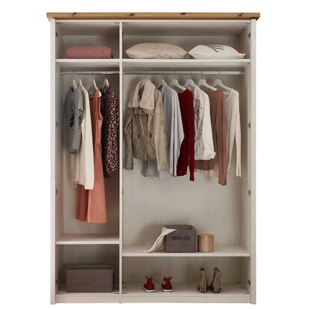 Wohnen Schlafzimmer Komplett*Landhaus Schlafzimmer für eine Person - Malvissa I (dreiteilig)