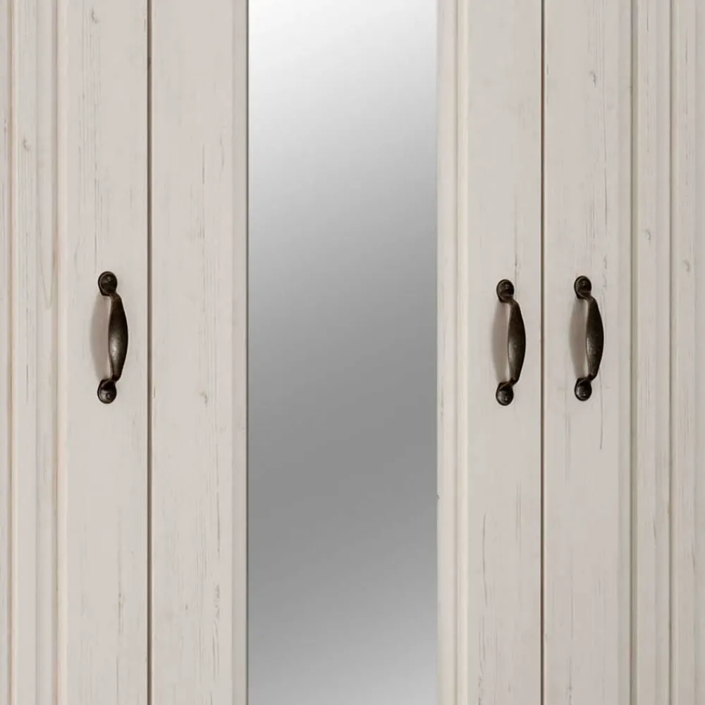 Wohnen Schlafzimmer Komplett*Landhaus Schlafzimmer für eine Person - Malvissa I (dreiteilig)