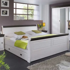 Wohnen Schlafzimmer Komplett*Landhaus Schlafzimmer Pisino aus Kiefer Massivholz (vierteilig)