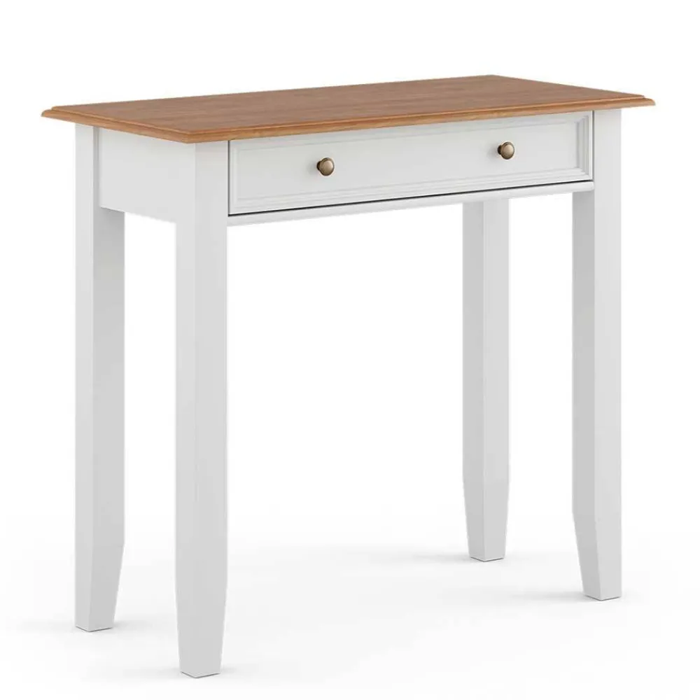 Wohnen Landhaus Schminktisch in Weiß mit Eiche - Bordona