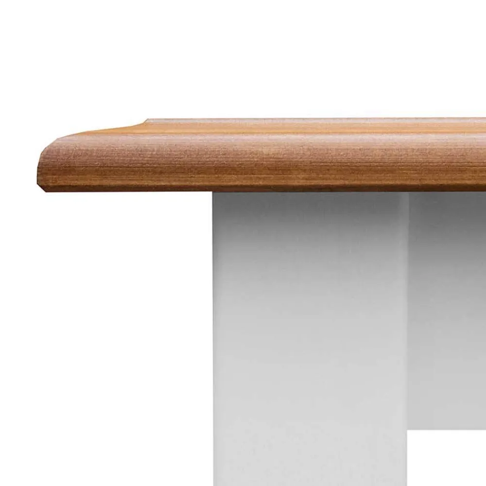 Wohnen Landhaus Schminktisch in Weiß mit Eiche - Bordona