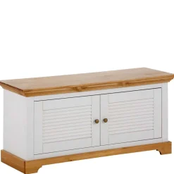 Wohnen Küchenbänke|Sitzbank*Landhaus Schuhbank in Weiß & Honig - Axdonira