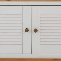 Wohnen Küchenbänke|Sitzbank*Landhaus Schuhbank in Weiß & Honig - Axdonira