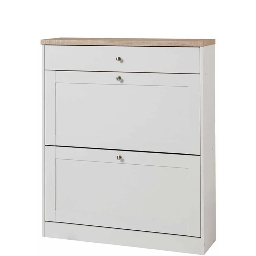 Wohnen Schuhschränke*Landhaus Schuhkommode mit zwei Klappen - Nudion