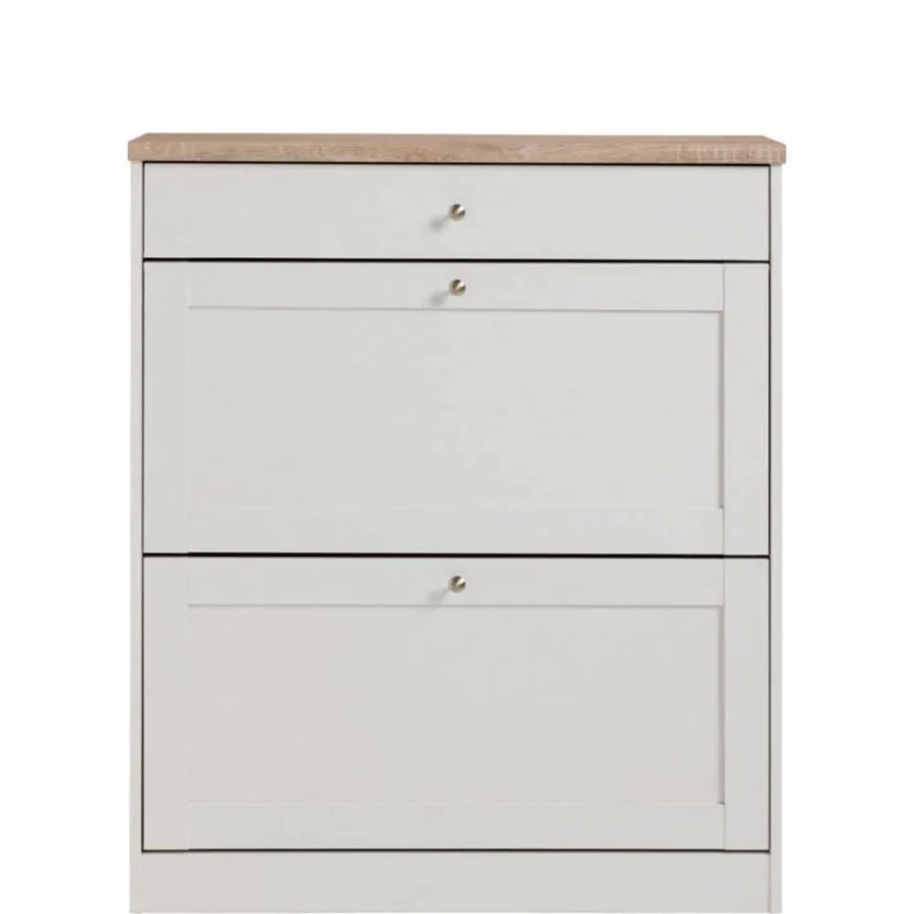 Wohnen Schuhschränke*Landhaus Schuhkommode mit zwei Klappen - Nudion