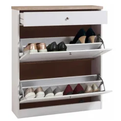 Wohnen Schuhschränke*Landhaus Schuhkommode mit zwei Klappen - Nudion