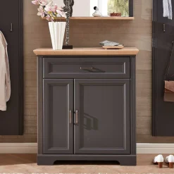 Wohnen Landhaus Schuhschrank in Dunkelgrau - Thumbs