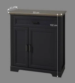 Wohnen Landhaus Schuhschrank in Dunkelgrau - Thumbs