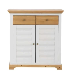 Wohnen Landhaus Schuhschrank mit Lamellentüren - Axdonira