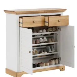 Wohnen Landhaus Schuhschrank mit Lamellentüren - Axdonira