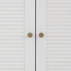 Wohnen Landhaus Schuhschrank mit Lamellentüren - Axdonira