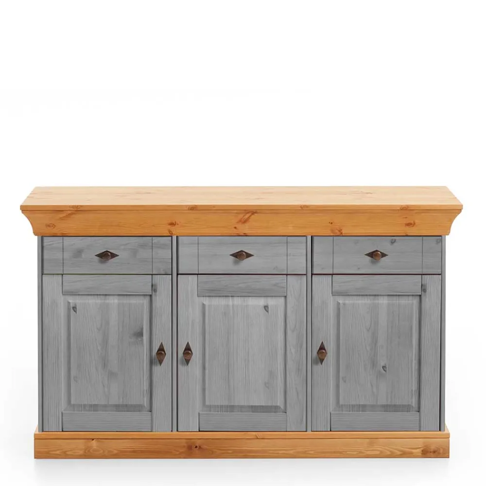 Wohnen Landhaus Sideboard Cempino in Grau
