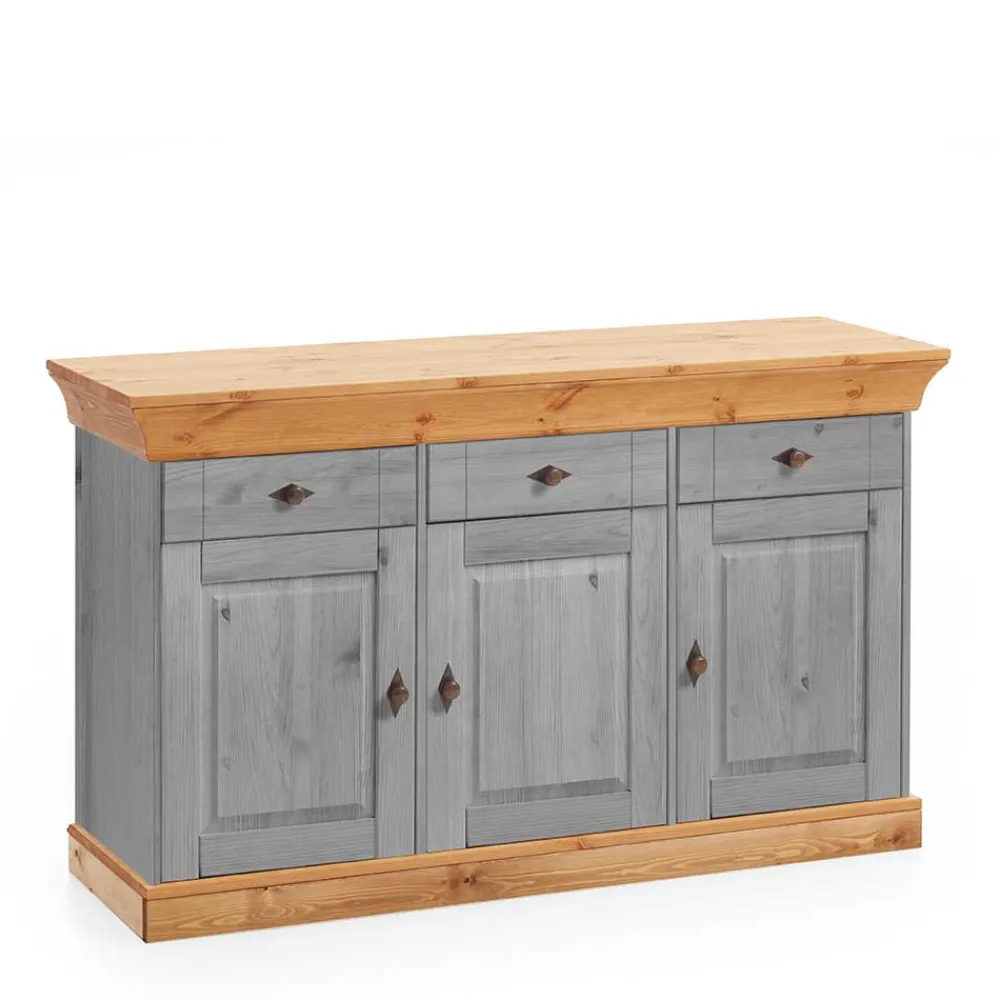 Wohnen Landhaus Sideboard Cempino in Grau