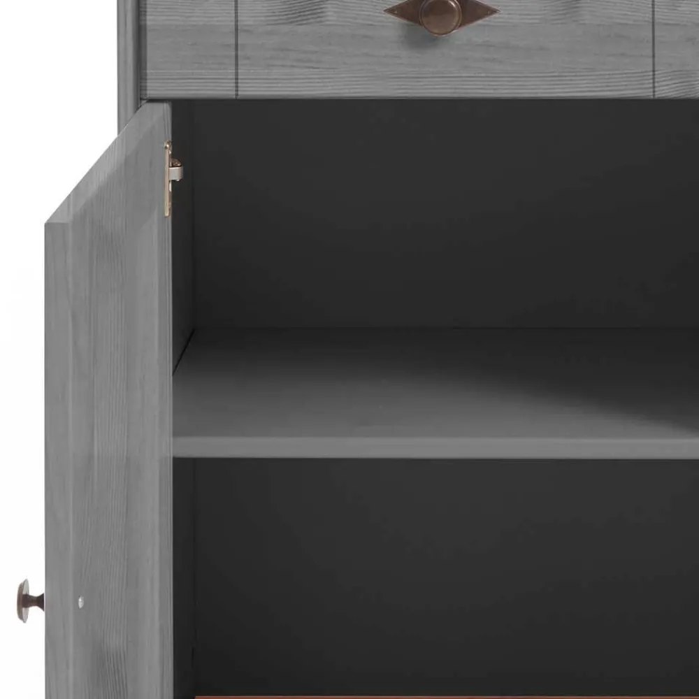 Wohnen Landhaus Sideboard Cempino in Grau