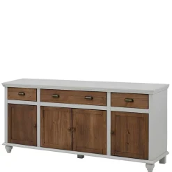 Wohnen Landhaus Sideboard in Holz Braun - Veproma