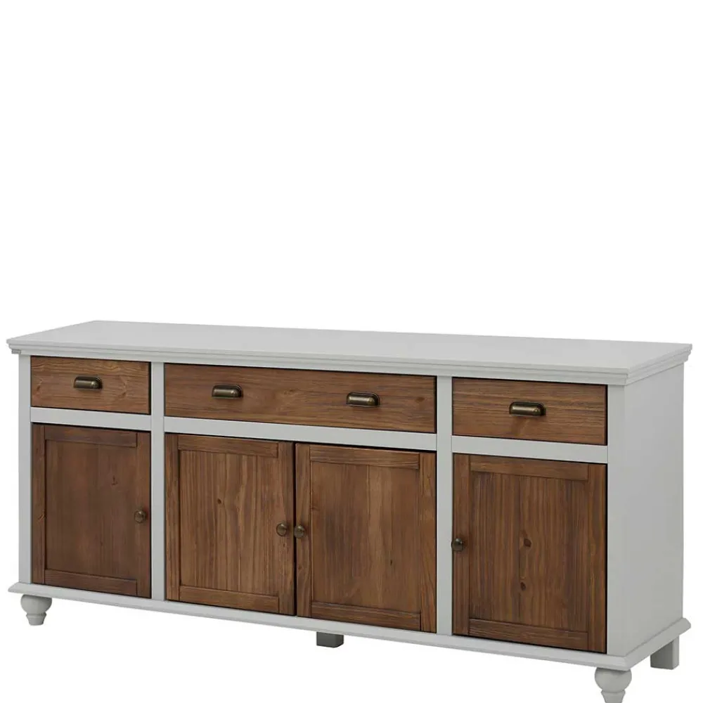 Wohnen Landhaus Sideboard in Holz Braun - Veproma