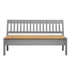 Wohnen Küchenbänke|Esszimmerbänke*Landhaus Sitzbank in Grau mit Natur - Ziamora