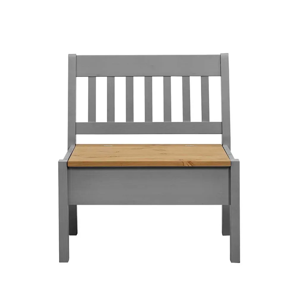 Wohnen Küchenbänke|Esszimmerbänke*Landhaus Sitzbank in Grau mit Natur - Ziamora