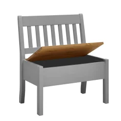 Wohnen Küchenbänke|Esszimmerbänke*Landhaus Sitzbank in Grau mit Natur - Ziamora