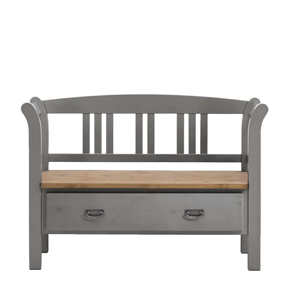 Wohnen Schuhschränke|Küchenbänke*Landhaus Sitzbank Jytte mit Lehne