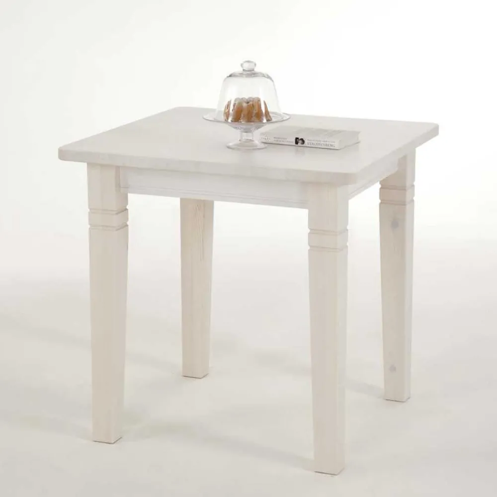 Wohnen Landhaus Sitzgruppe Onesti in Weiß (fünfteilig)