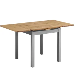 Wohnen Küchen-Essgruppen|Esszimmer Komplett*Landhaus Sitzgruppe Seramya in Grau Kiefer (fünfteilig)