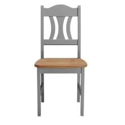 Wohnen Küchen-Essgruppen|Esszimmer Komplett*Landhaus Sitzgruppe Seramya in Grau Kiefer (fünfteilig)