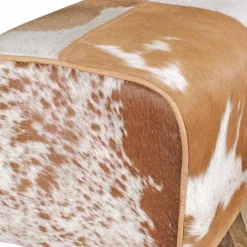 Wohnen Barhocker|Hocker*Landhaus Sitzhocker Darinca mit Ziegenfell und Holz