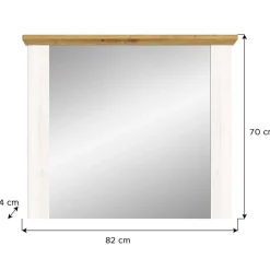 Wohnen Landhaus Spiegel 82x70x4 cm - Tocella