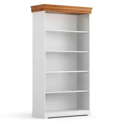 Wohnen Landhaus Standregal in Weiß und Kiefer - Varicano