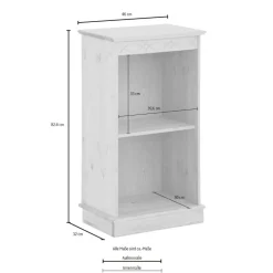 Wohnen Landhaus Standregal mit zwei Fächern - Goro