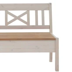 Wohnen Landhaus Truhenbank Lugon in Weiß