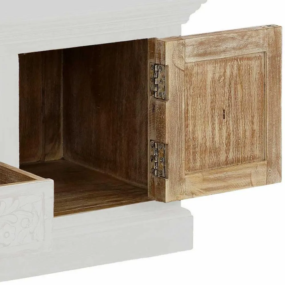 Wohnen Landhaus TV Board in Weiß lackiert - Lucos