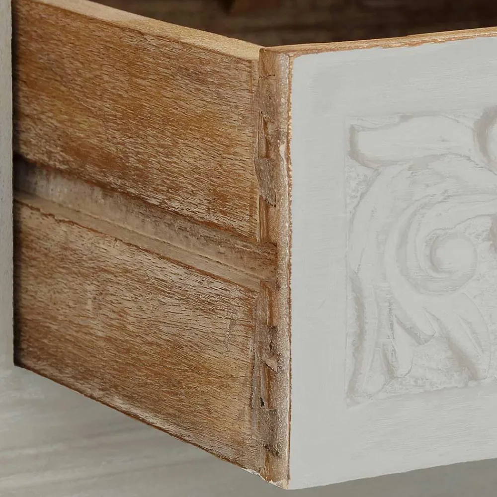 Wohnen Landhaus TV Board in Weiß lackiert - Lucos