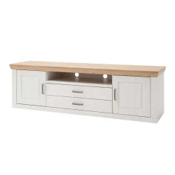 Wohnen Landhausmöbel|Tv & Hifi-Möbel*Landhaus TV Element in Weiß & Eichefarben - Samula