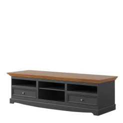 Wohnen Landhausmöbel|Tv & Hifi-Möbel*Landhaus TV Lowboard in Grau und Eiche - Witenga