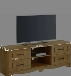 Wohnen Landhaus TV Möbel aus Kiefer Massivholz - Vanpos