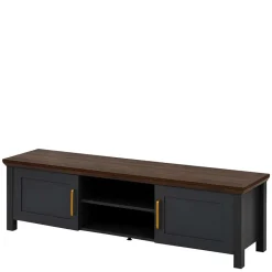 Wohnen Landhaus TV-Board in Dunkelgrau - Mivaldana