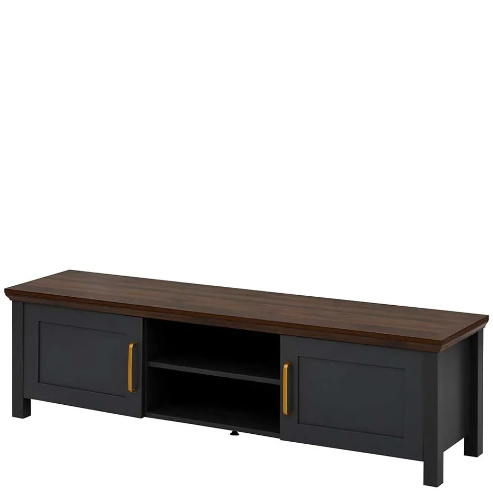 Wohnen Landhaus TV-Board in Dunkelgrau - Mivaldana