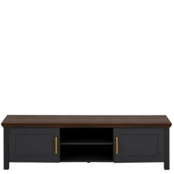 Wohnen Landhaus TV-Board in Dunkelgrau - Mivaldana