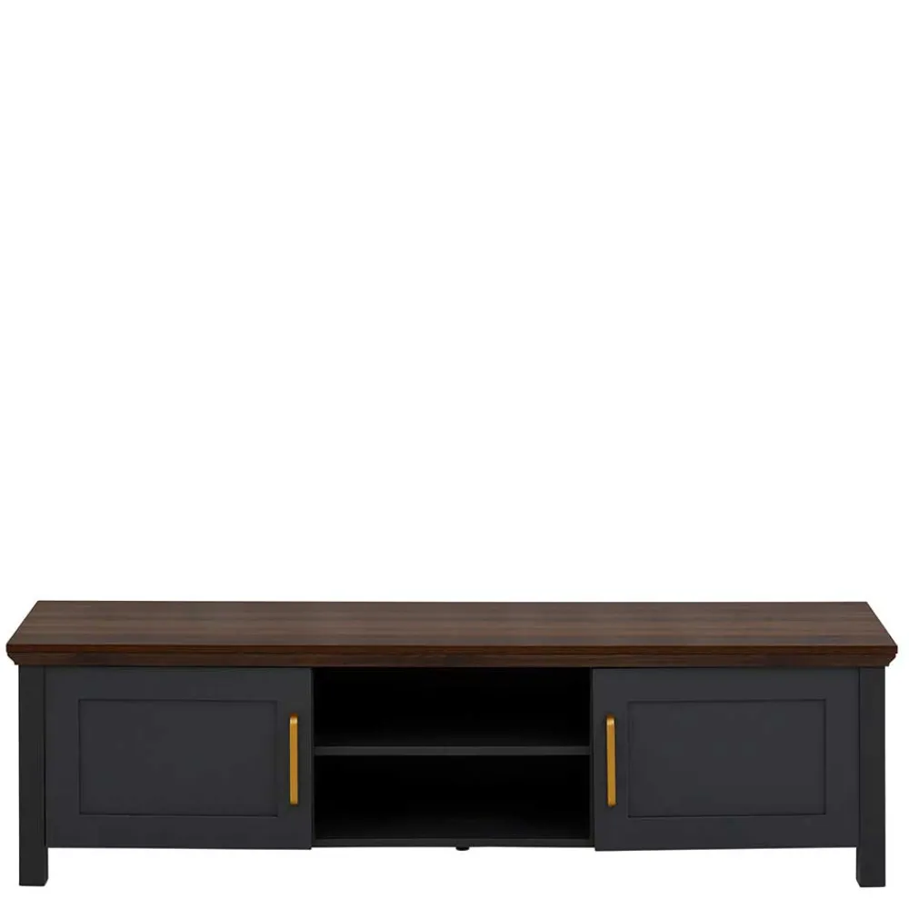 Wohnen Landhaus TV-Board in Dunkelgrau - Mivaldana