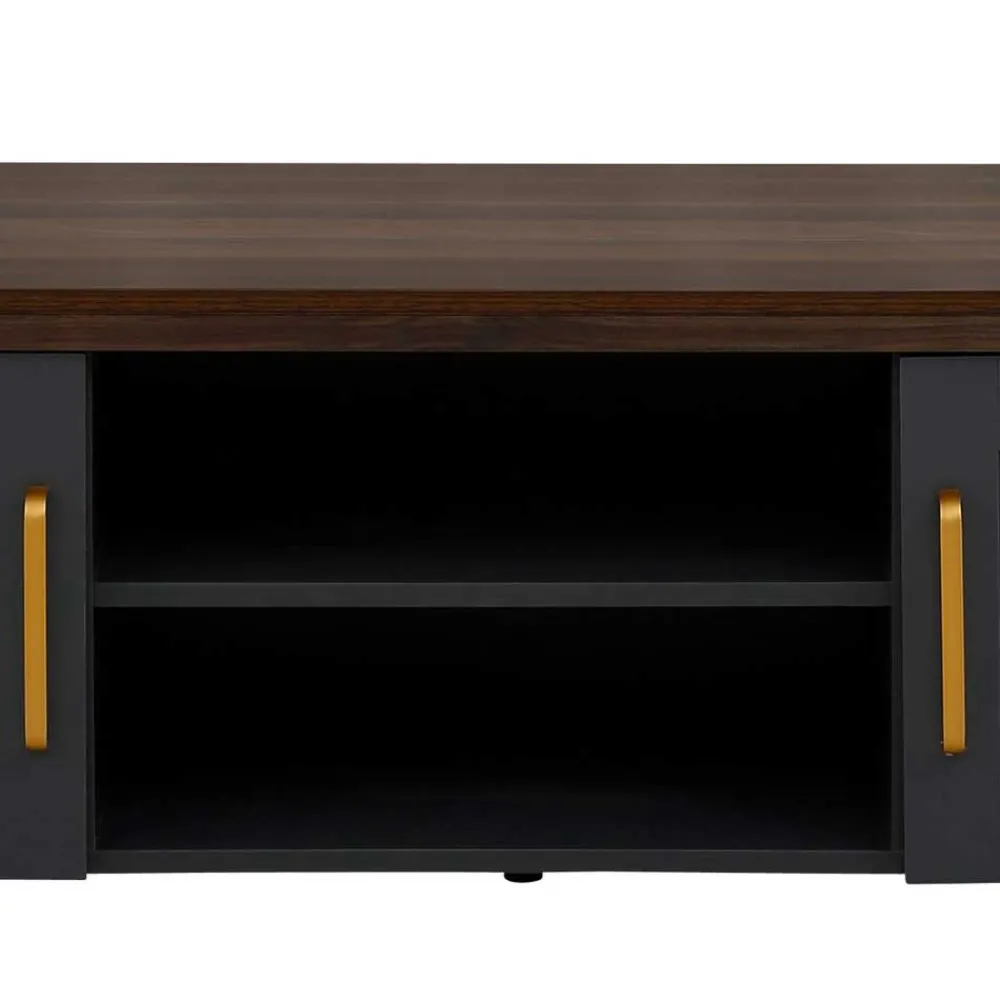 Wohnen Landhaus TV-Board in Dunkelgrau - Mivaldana