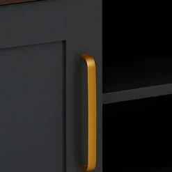 Wohnen Landhaus TV-Board in Dunkelgrau - Mivaldana