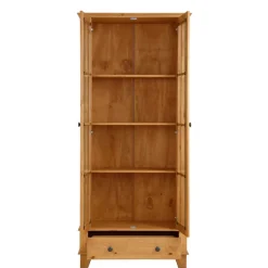 Wohnen Vitrinen|Wohnzimmer-Vitrinen*Landhaus Vitrine aus Kiefer Massivholz - Anyamie